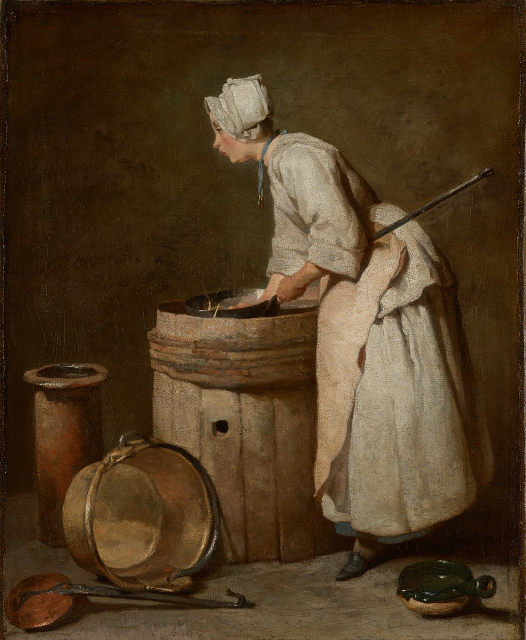 The Scullery Maid，1738 作者 让·巴蒂斯特·西蒙·查尔丁
