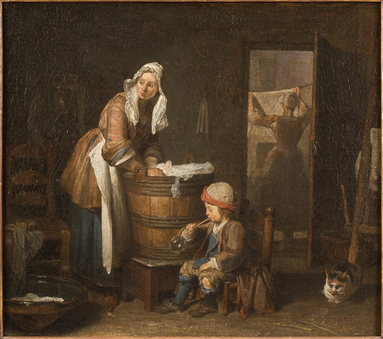 Washerwoman（布面油画） 作者 让·巴蒂斯特·西蒙·查尔丁