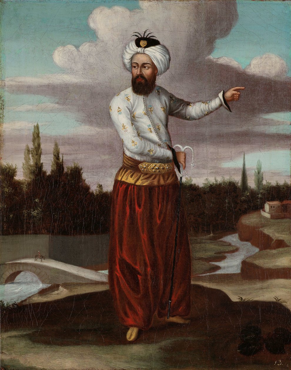 苏丹信使 Chaous 作者 Jean Baptiste Vanmour（工作室）