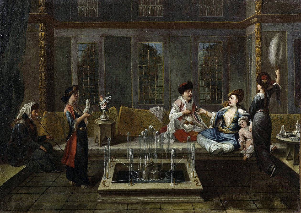 La conversation - The Conversation par Vanmour (Van Mour), Jean-Baptiste 作者 让·巴蒂斯特·范穆尔