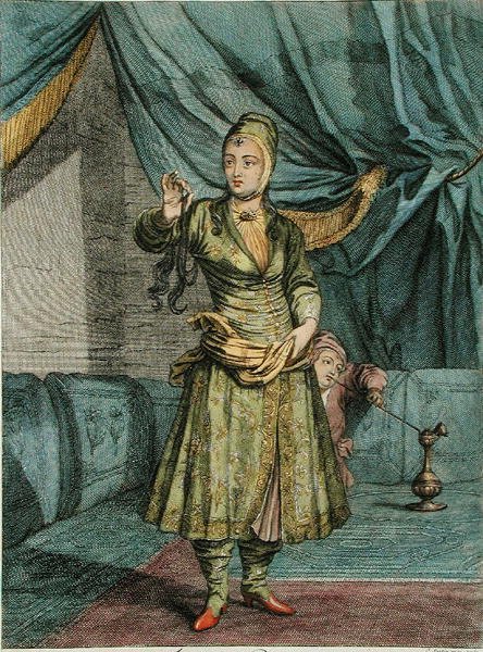波斯女人，板块91，来自 "Recueil de Cent Estampes representant differentes Nations du Levant tirees sur les Tableaux Peints d