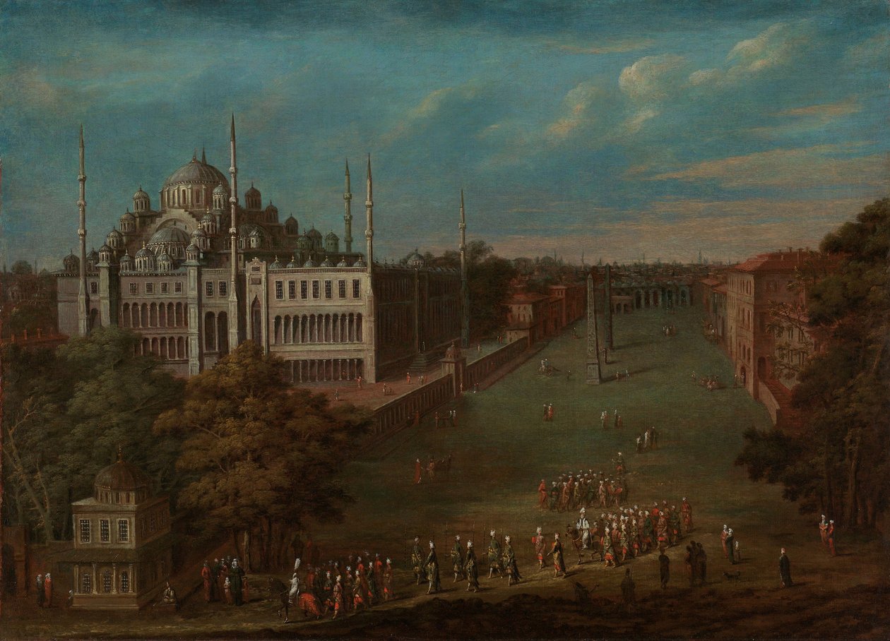 Grand Vizier穿越Atmeydan？ （马广场），1720-37 作者 让·巴蒂斯特·范穆尔
