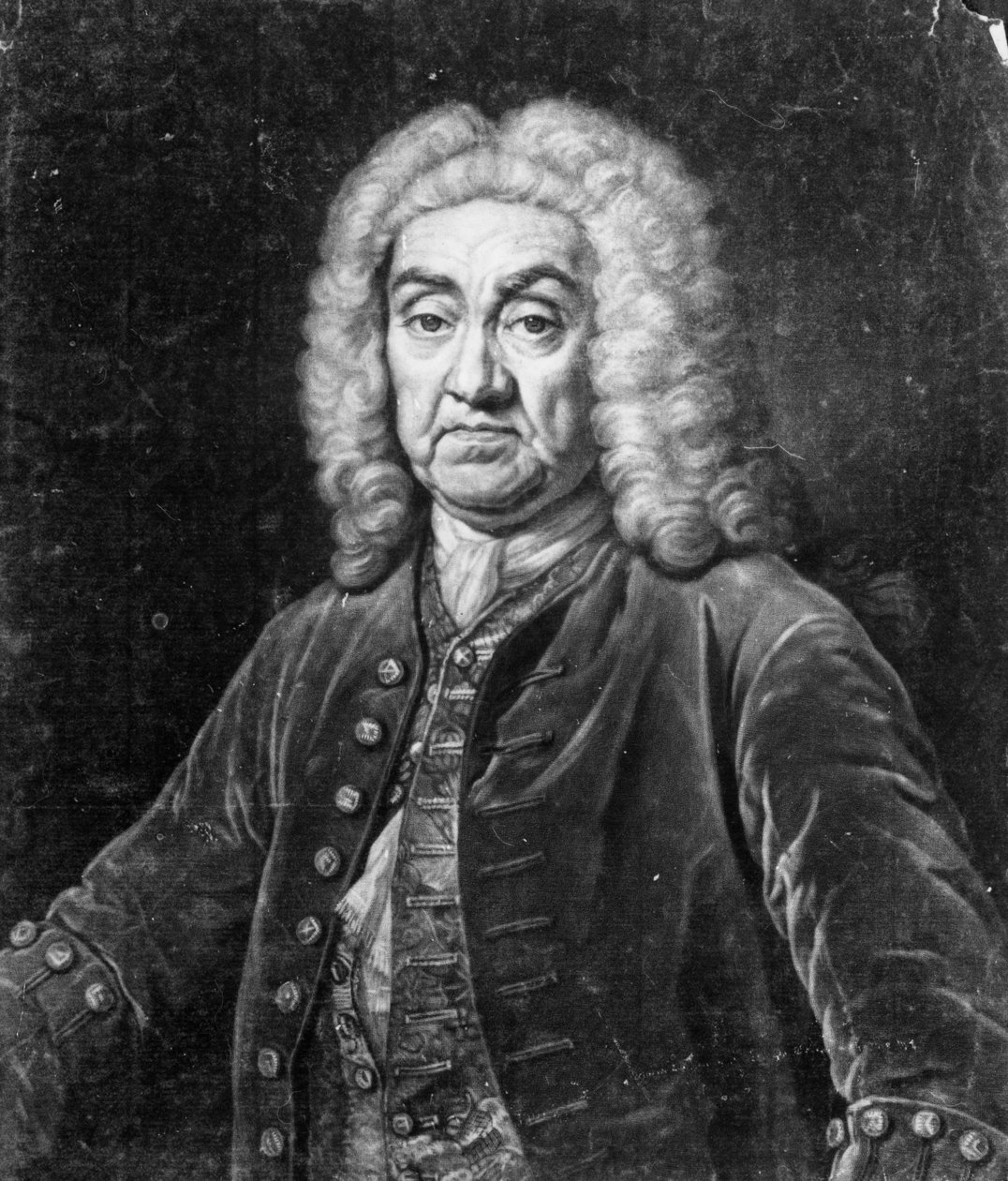 John James Heidegger，由约翰费伯雕刻，1749年 作者 让·巴蒂斯特·范·卢
