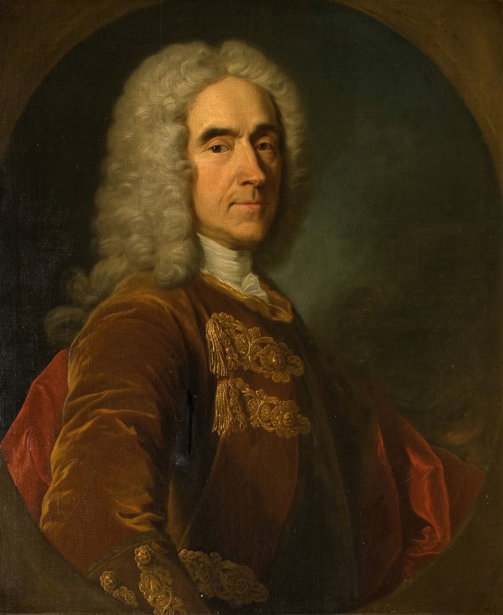 伯明翰第四子爵理查德-坦普尔爵士的画像，1738-42。 作者 让·巴蒂斯特·范·卢