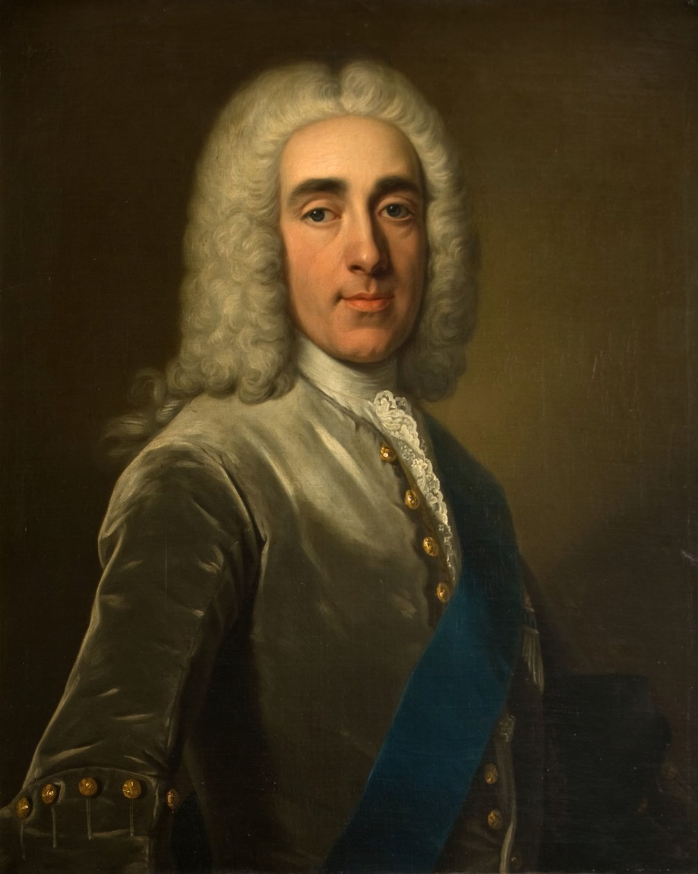 切斯特菲尔德第四伯爵的肖像，1694-1773，1738-42。 作者 让·巴蒂斯特·范·卢
