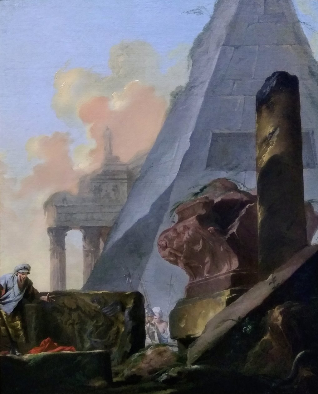 德语: Ruinen mit Pyramide
法语: Ruines avec la pyramide de Sextius 作者 让·巴伯