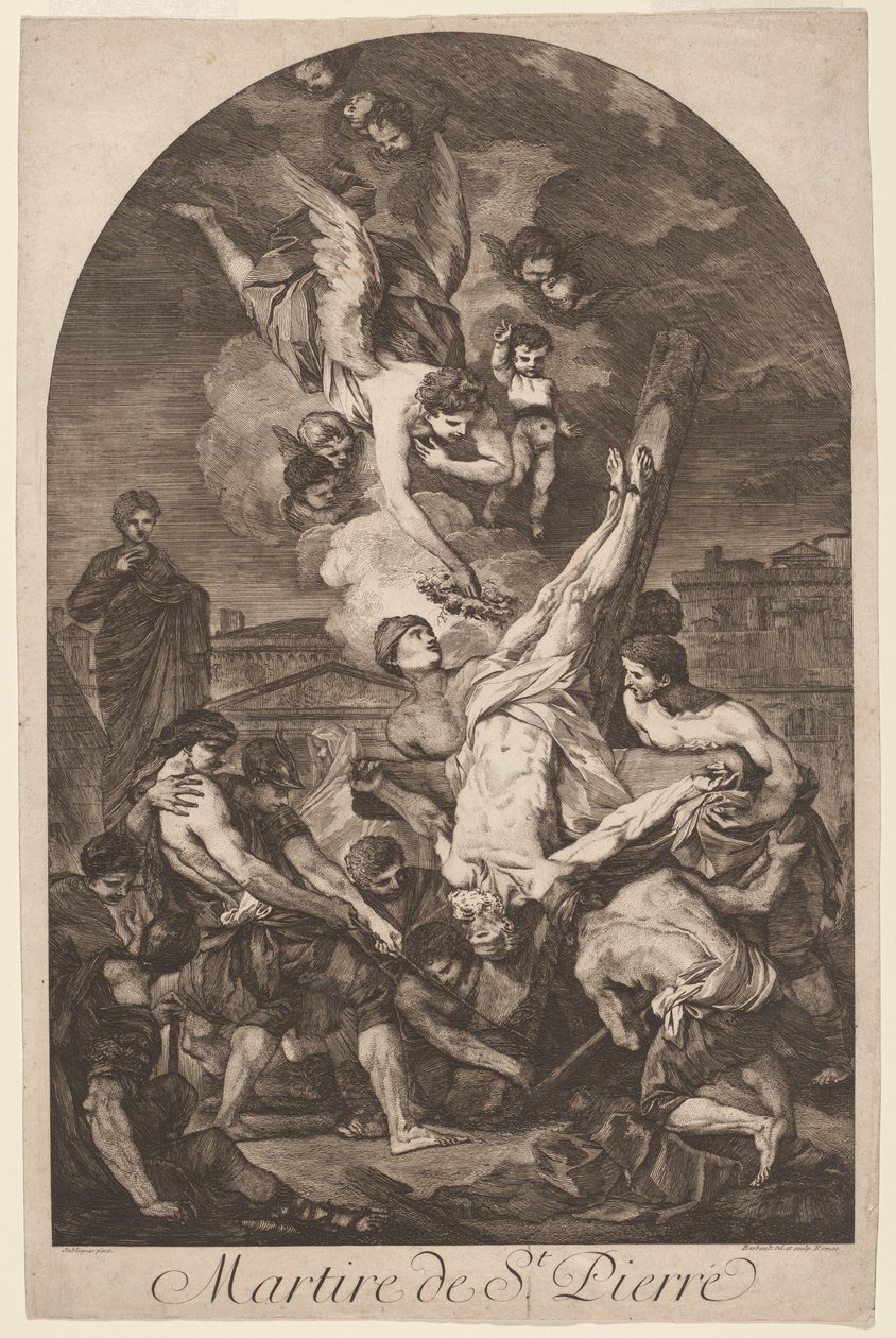 Martire de St. Pierre 《圣彼得的殉道》，约1750年代。 作者 让·巴伯
