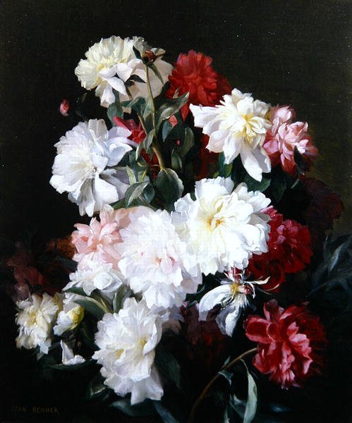 花卉静物（布面油画） 作者 让·本纳