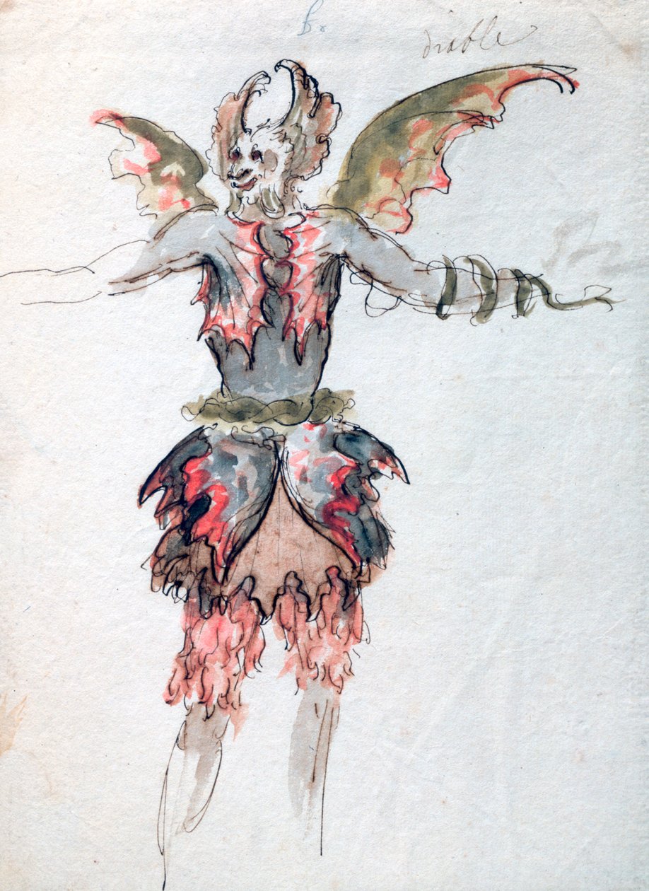 恶魔》，约1680年 作者 让·贝兰，让·巴蒂斯特·卢利
