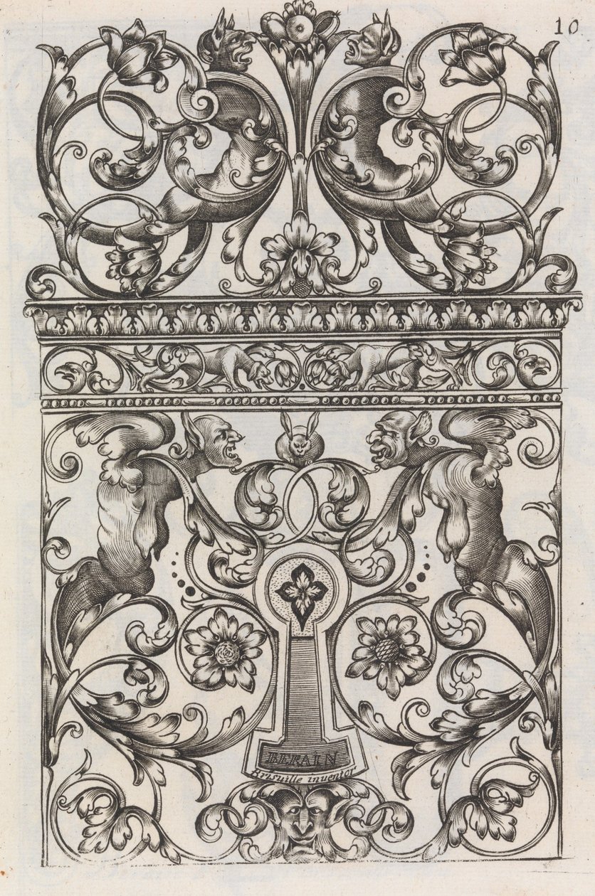 Diverses Pieces de Serruriers，第11页直页，约1663年。 作者 让·贝兰