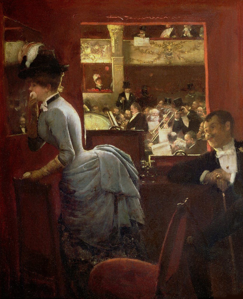 La Baignoire, au théâtre des Variétés 剧院的盒子，1883年。 作者 让·贝罗