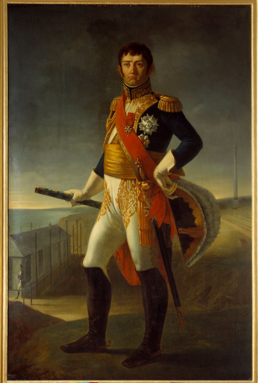 Portrait en pied de Nicolas Soult (1769-1851) marechal de France, Duke of Dalmatia. Painting by Jean Broc (1780-1850) 作者 让·布洛克