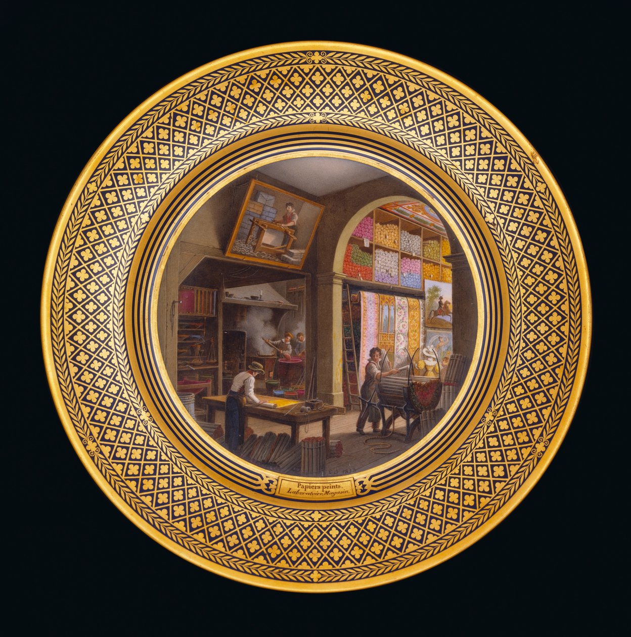 壁画，实验室，商店，约1820-35年 作者 让·查尔斯·德维尔（Jean Charles Develly）