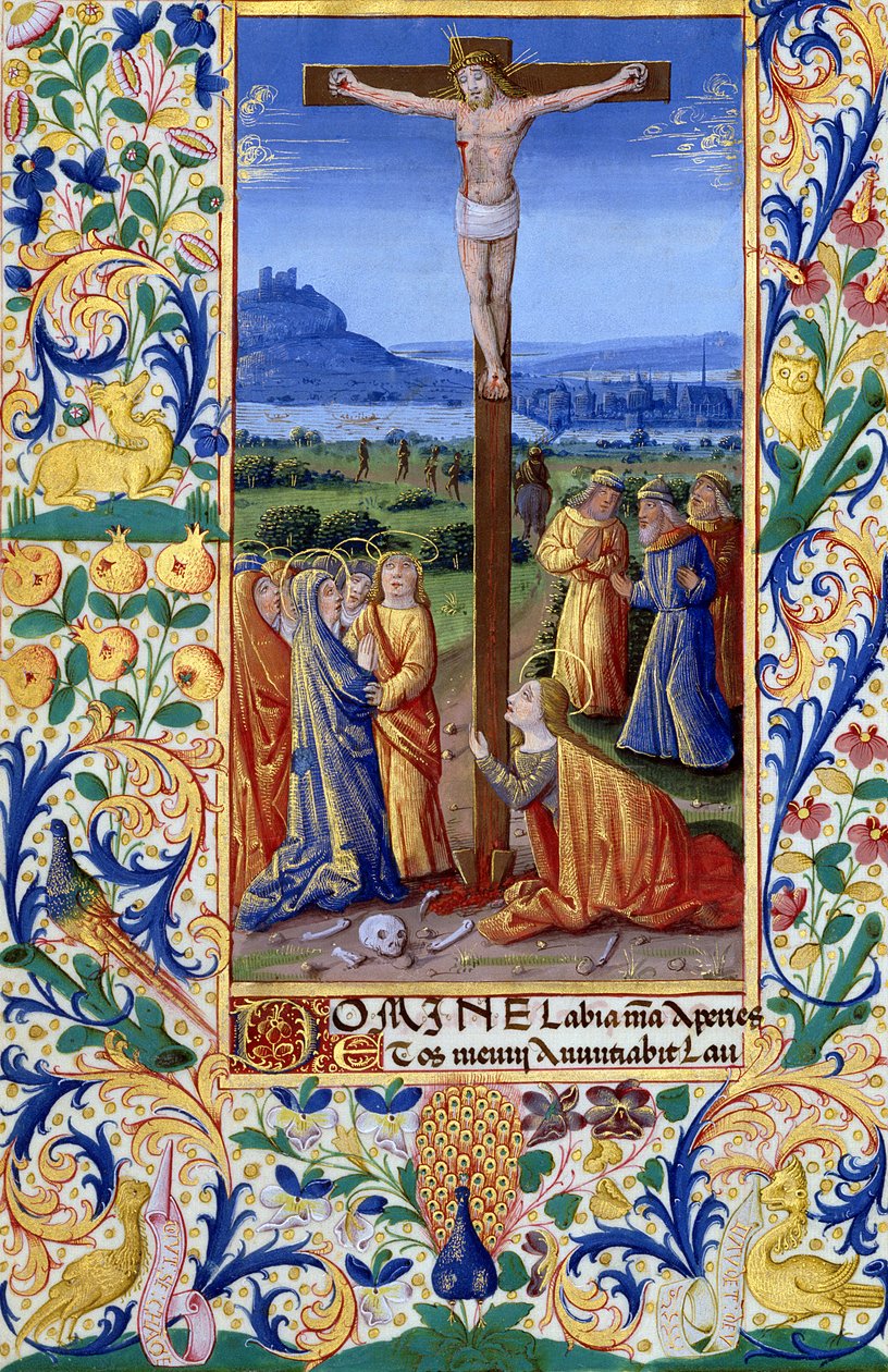 拉特女士。 QvI126 f.84v The Crucifixion，来自“路易·奥尔良时报”，1469年 作者 让·科隆比