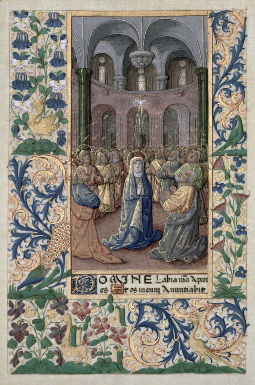 拉特女士。 QvI126 f.86v五旬节，来自“路易·奥尔良时报”，1469年 作者 让·科隆比
