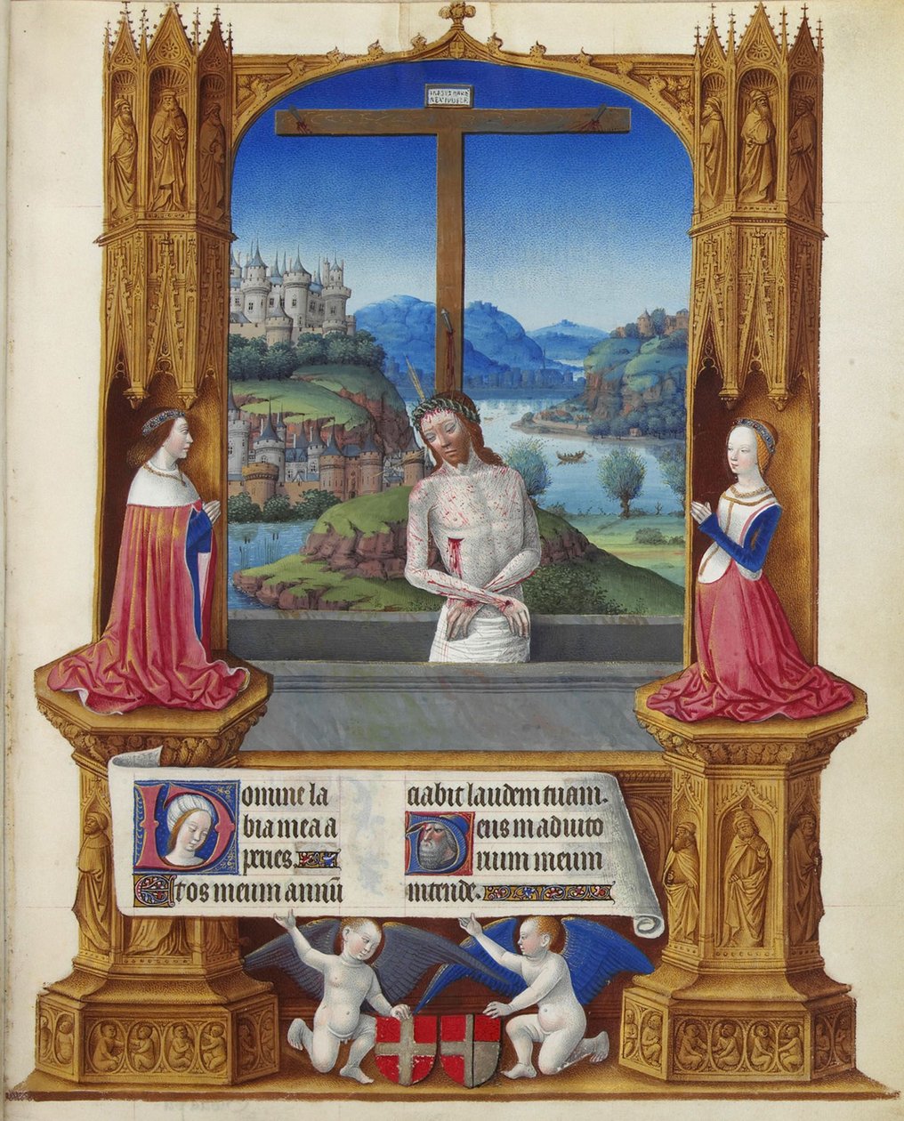 贝里公爵的辉煌岁月》（Très Riches Heures du Duc de Berry）《悲伤的人》（Man - of Sorrows）。 作者 让·科隆比