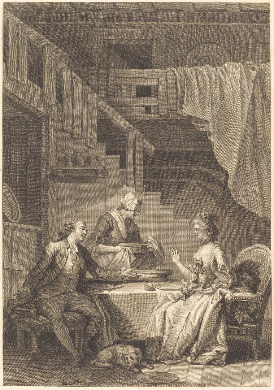 猎鹰 作者 让·丹布伦 (Jean Dambrun) 和让·巴蒂斯特·蒂利亚德 (Jean Baptiste Tilliard) 在让·奥诺雷·弗拉戈纳尔 (Jean Honoré Fragonard) 之后