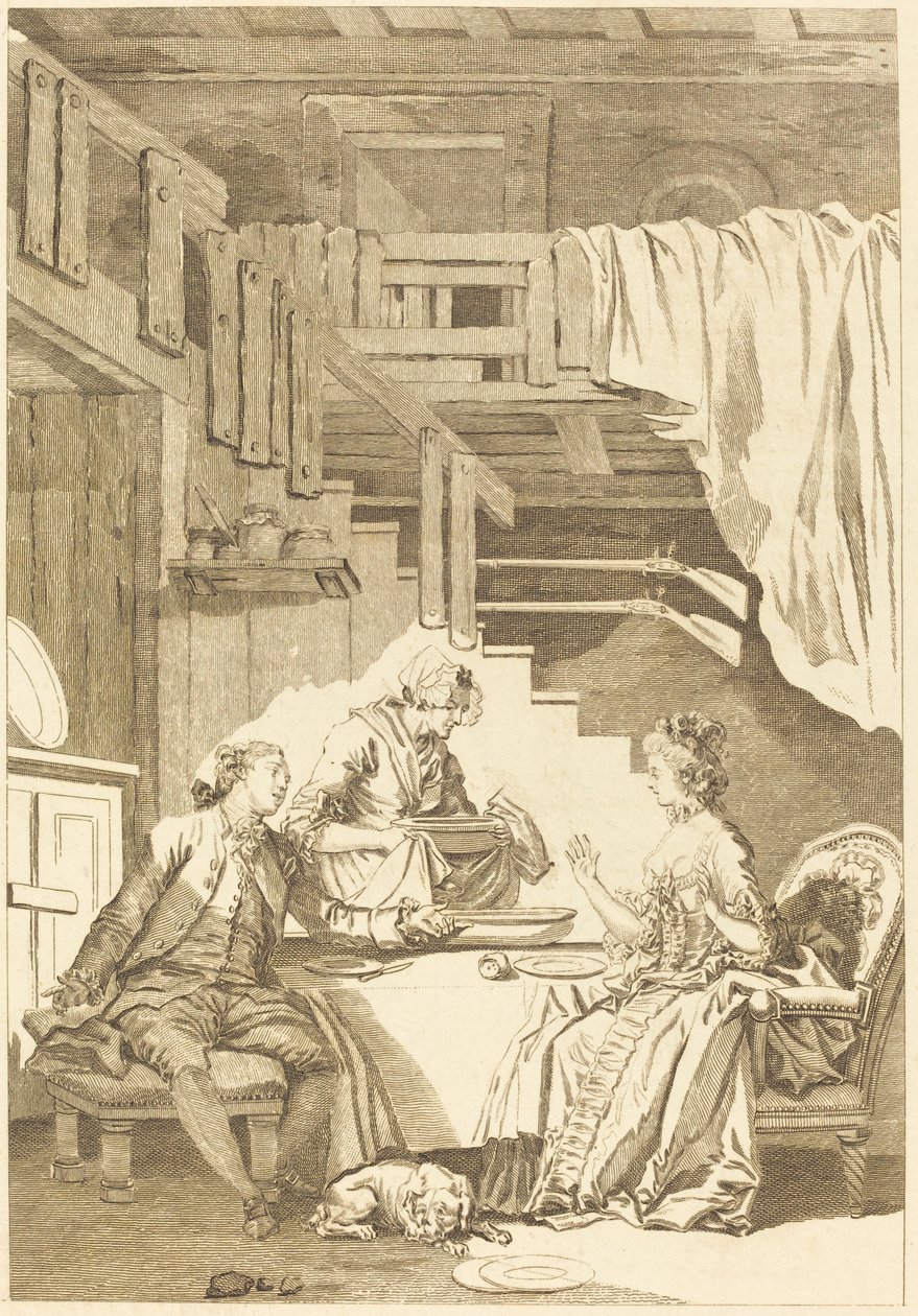 猎鹰 作者 让·丹布伦 (Jean Dambrun) 和让·巴蒂斯特·蒂利亚德 (Jean Baptiste Tilliard) 在让·奥诺雷·弗拉戈纳尔 (Jean Honoré Fragonard) 之后