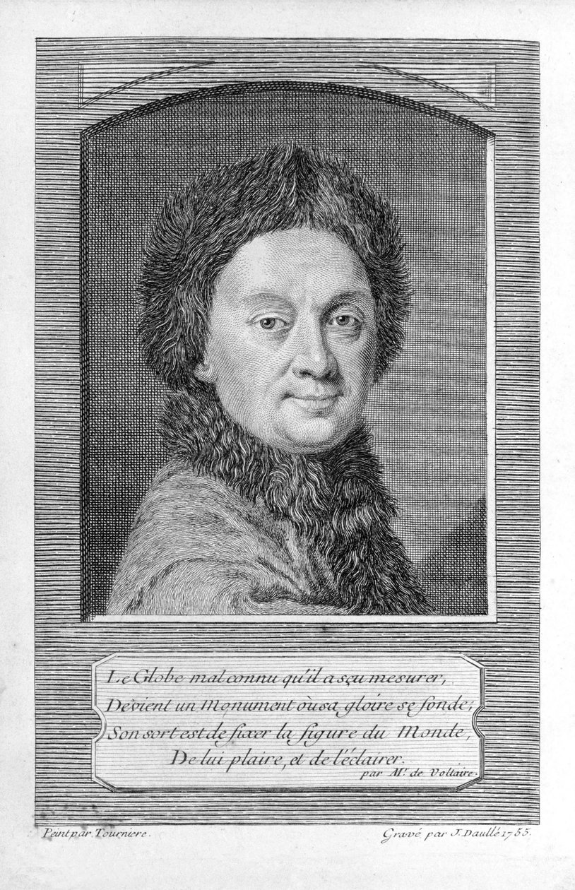 Pierre-Louis Moreau de Maupertuis，天文学家（1698 - 1759）。 作者 让·达勒（JeanDaullé）