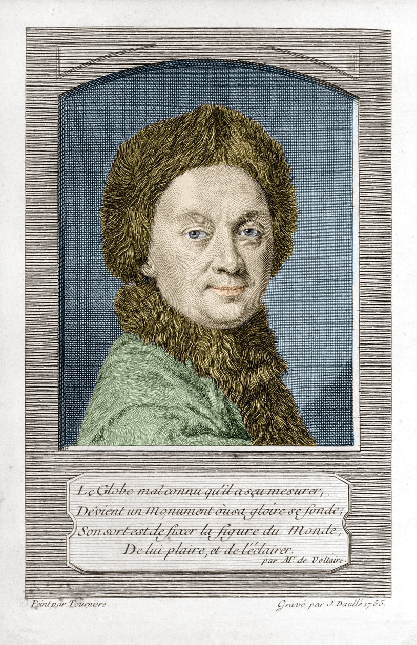 Pierre Louis Moreau de Maupertuis，天文学家（1698 - 1759），1755年由J. Daullé雕刻。 作者 让·达勒（JeanDaullé）