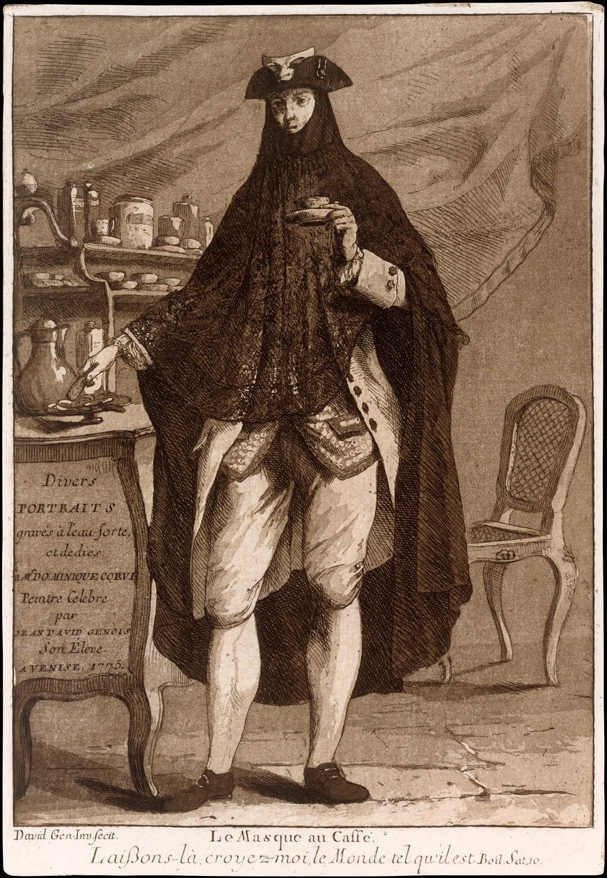 Divers Portraits》的扉页，出版。1775年蚀刻画。 作者 让·大卫·格诺瓦（Jean David Genois）