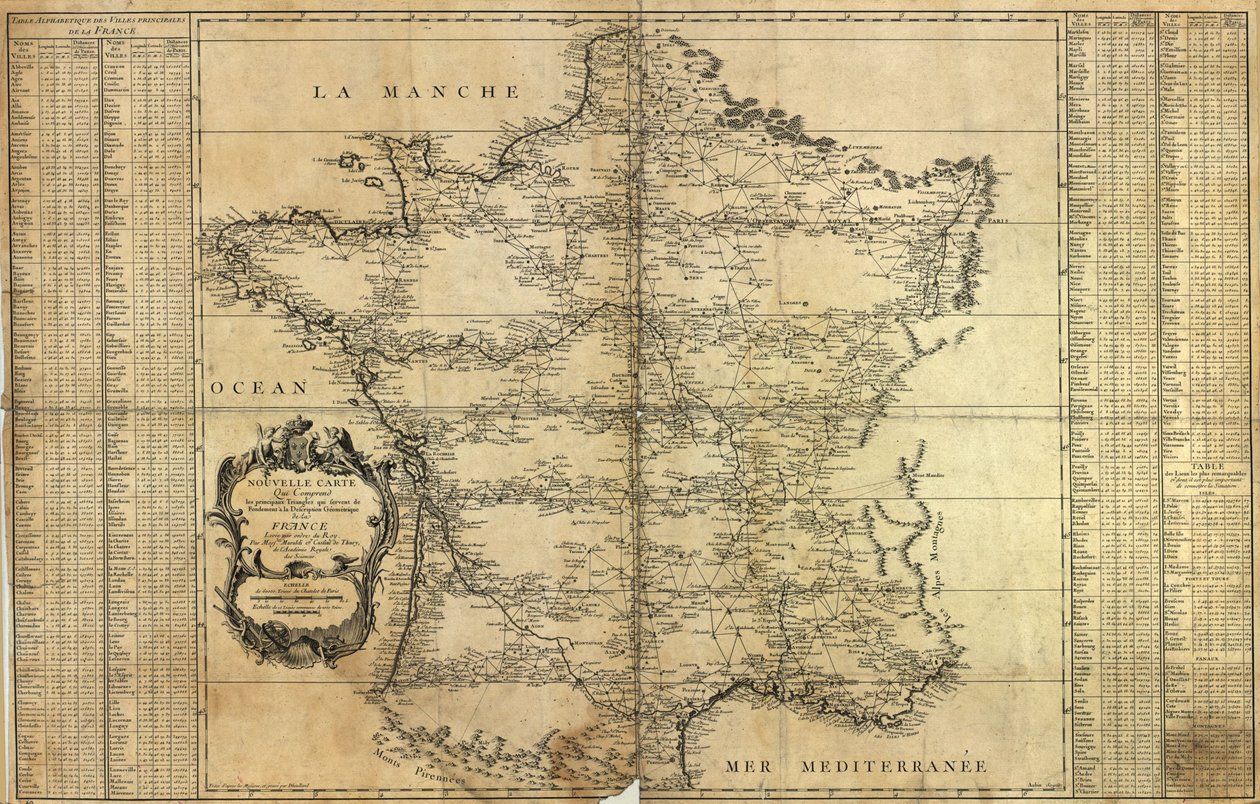法国新地图，1744年 作者 让·多米尼克·马拉尔迪