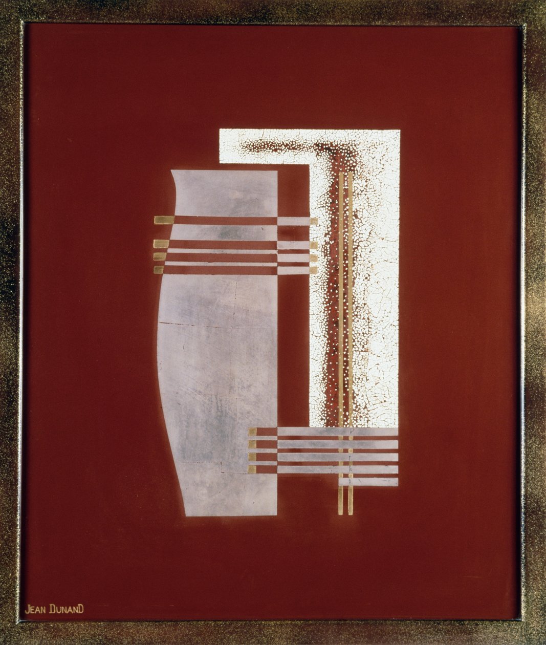 图腾，20号（漆银和金面板） 作者 让·杜南（Jean Dunand）