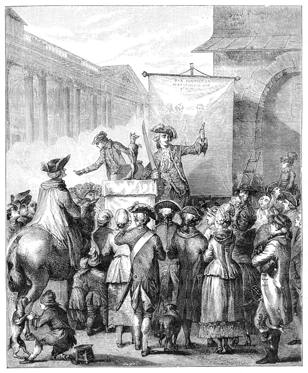 卢浮宫的夏拉丹（Charlatan），巴黎，1885年。 作者 让·杜普里西斯·贝托（Jean Duplessis Bertaux）