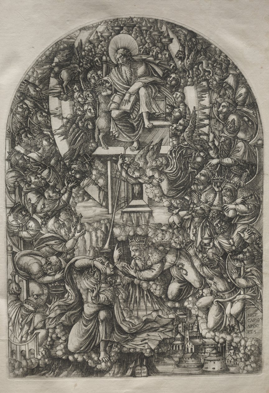 启示录：圣约翰召唤到天堂，1546-1556年。 作者 让·杜维