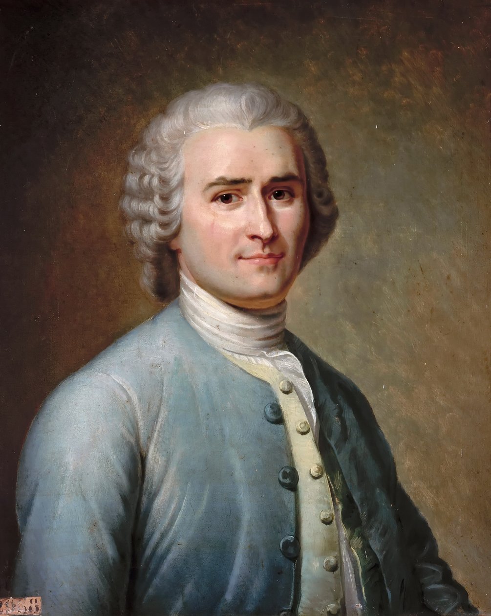 尚·雅克·卢梭（Jean-Jacques Rousseau）的肖像1712-1778 作者 让·爱德华·拉克雷特尔