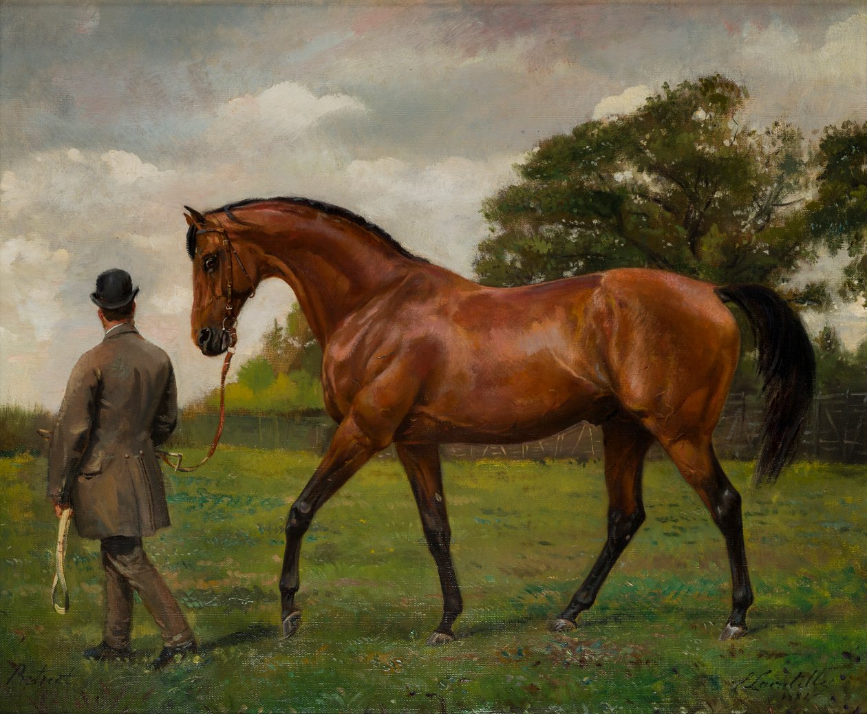 Retreat: winner of the Doncaster Cup, c.1884 (oil on canvas) 作者 让·爱德华·拉克雷特尔