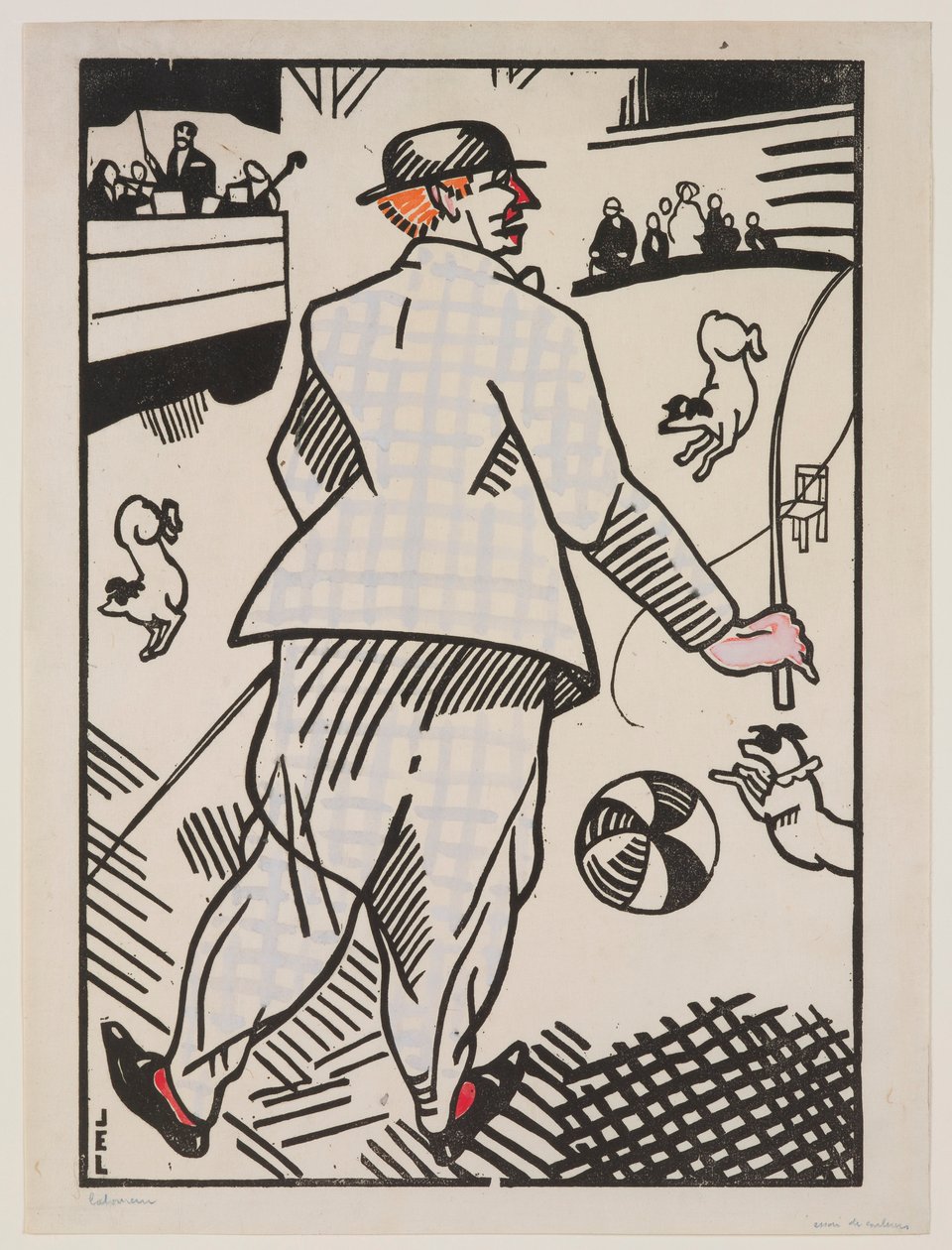 带狗的小丑 (Le Clown aux Chiens) 作者 让·埃米尔·拉布尔（Jean Emile Laboureur）