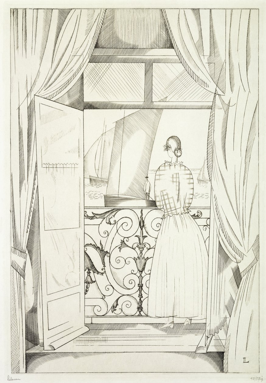 海上阳台；海上阳台 作者 让·埃米尔·拉布尔（Jean Emile Laboureur）