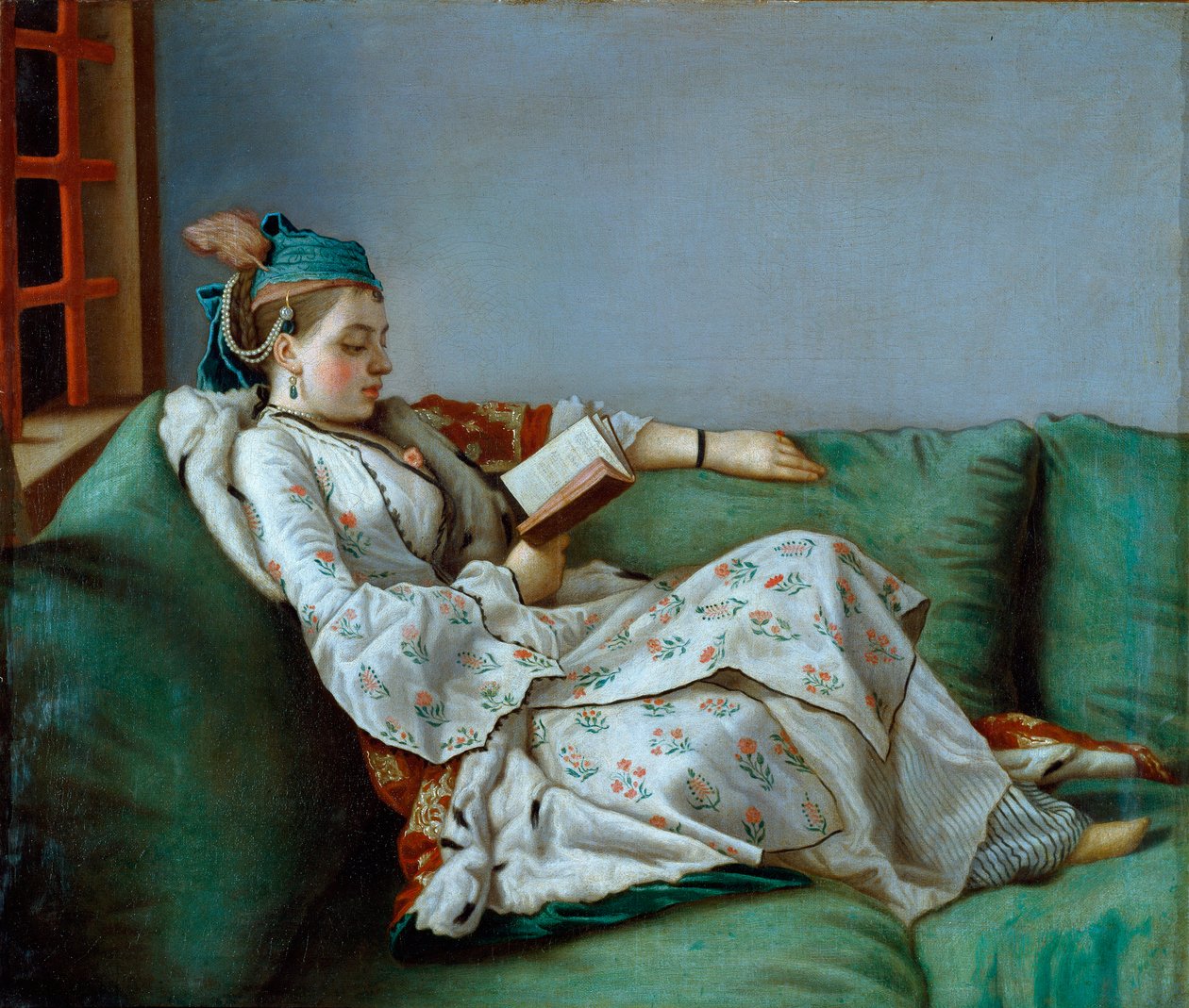 法国的玛丽亚·阿德莱德（Maria Adelaide），身着土耳其服装，1753年 作者 让·埃蒂安·利奥塔