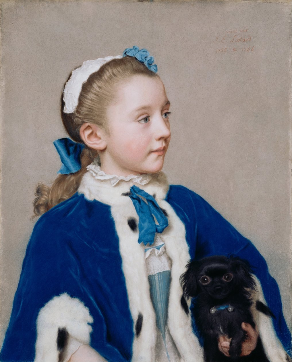 玛丽亚·弗雷德里克·范·里德·阿斯隆（Maria Frederike van Reede-Athlone），七岁，1755-1756年 作者 让·埃蒂安·利奥塔