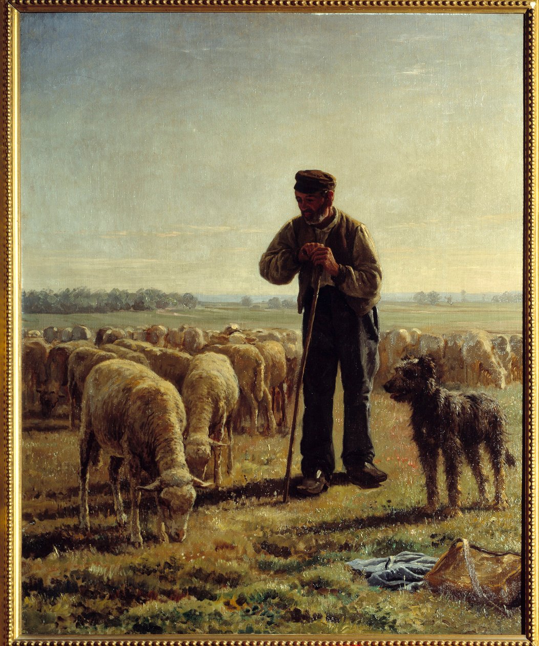 菊苣的父亲。 Jean Ferdinand Chaigneau (1830-1906) 的绘画 作者 让·费迪南德·夏格诺