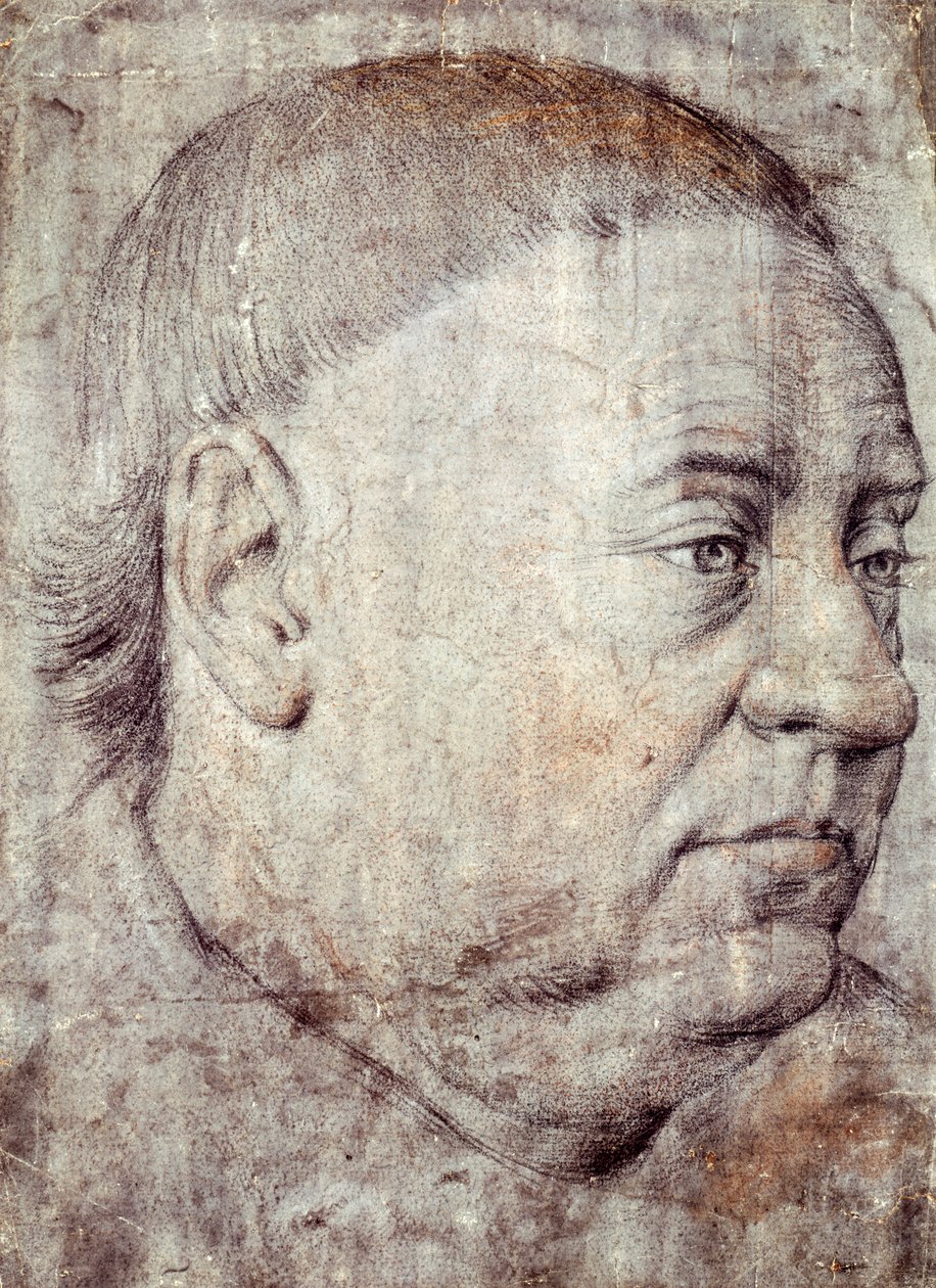 让-福凯（Jean Fouquet，约 1415 年-约 1481 年）为查理七世的大法官纪尧姆-儒弗内尔-德乌尔辛肖像绘制的图画 作者 让·富凯