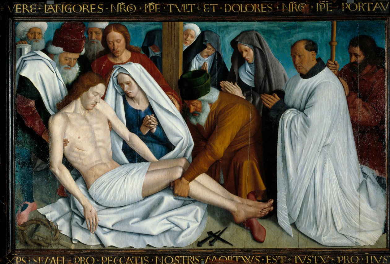 让·福凯 (1421-1481) 绘画的 La Pieta de Nouans les Fontaines 作者 让·富凯
