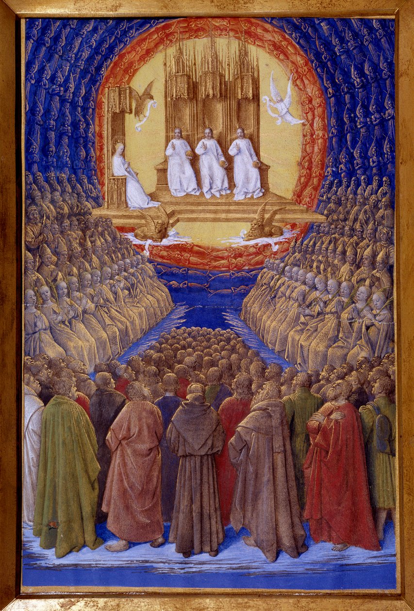 La Sainte Trinite, le suffrage des Saints Miniature in “Les Heures d