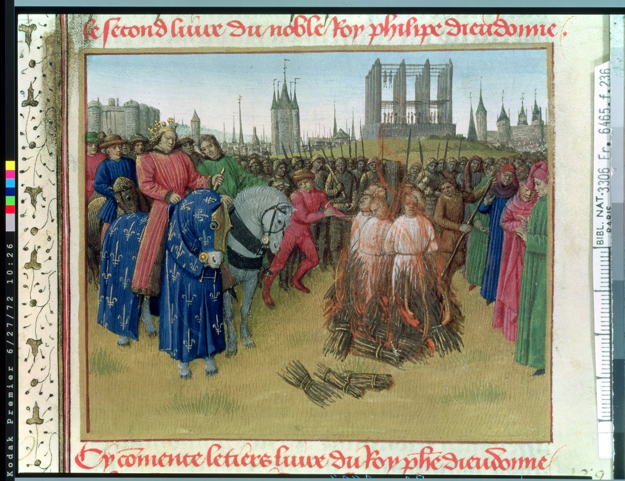 Ms Fr.6465 f.236 1210 年异教徒的祈求（牛皮纸）（另见 51339） 作者 让·富凯