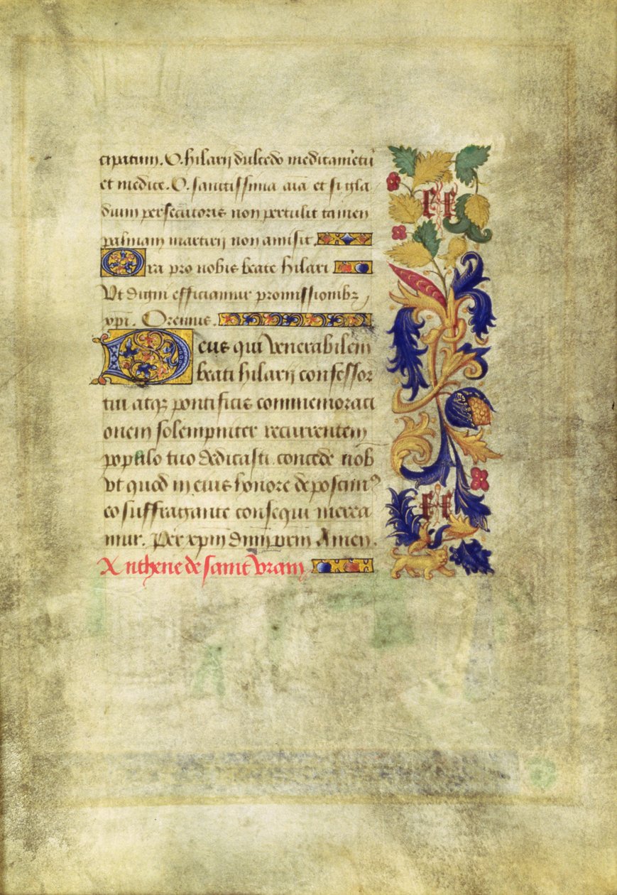 St. Veran驱逐了巴黎圣母院大教堂北走廊里的人，来自&39;Heures d&39;Etienne Chevalier&39;，1452-60 作者 让·富凯
