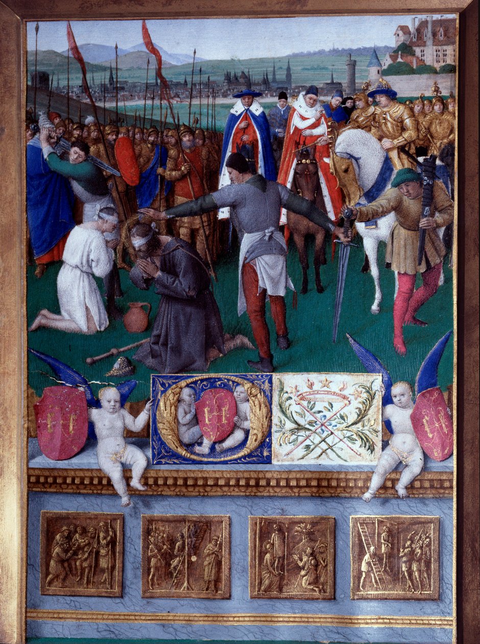 圣雅各布大帝的殉道图 迷你版取自让-福凯（Jean Fouquet，1420-1477/1481）的《艾蒂安-谢瓦里耶小时记》。 作者 让·富凯