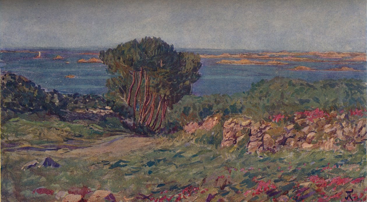 De Bretegne Landscape，c1900年，1905年 作者 让·弗朗西斯·奥伯丁