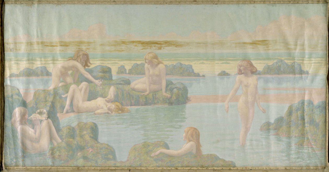海洋花园，约 1910 年（布面油画） 作者 让·弗朗西斯·奥伯丁