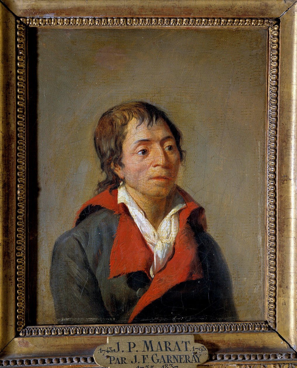 Jean-Paul Marat (1743-1793) 的肖像，医生，L