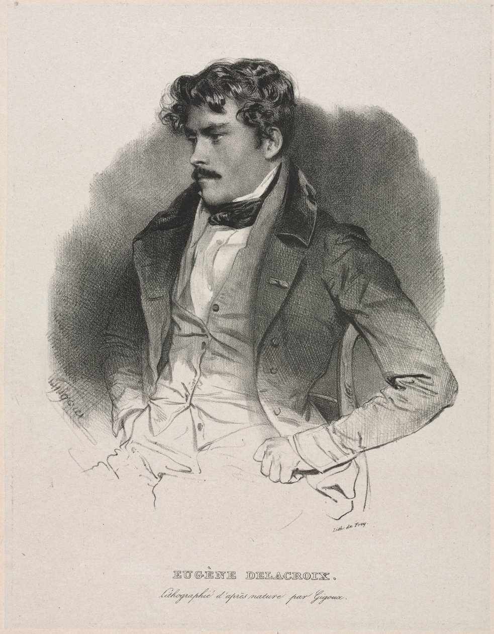 欧仁·德拉克鲁瓦（EugèneDelacroix）。 作者 让·弗朗索瓦·吉古