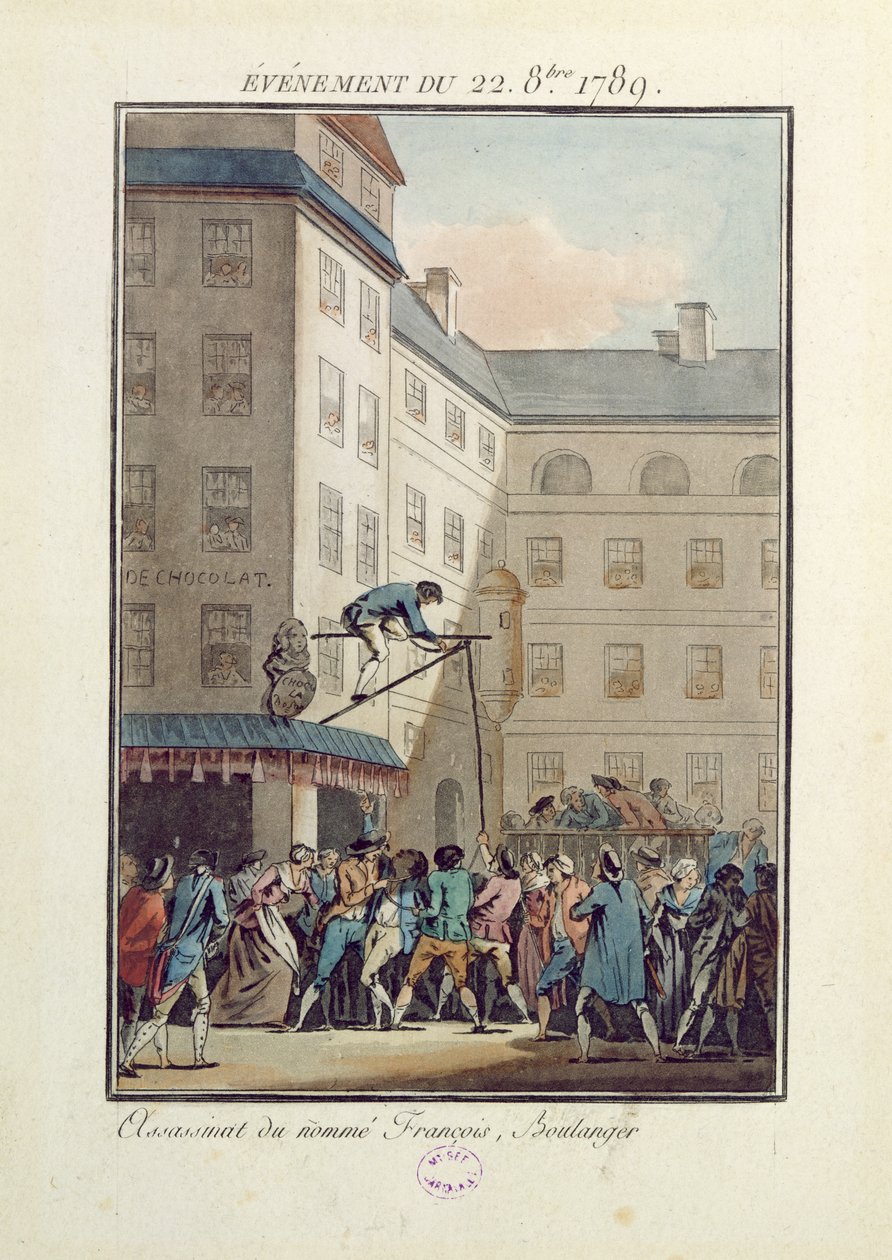 1789年10月22日的事件：挂着一个名叫弗朗索瓦的人，一个面包师 作者 让·弗朗索瓦·詹尼特