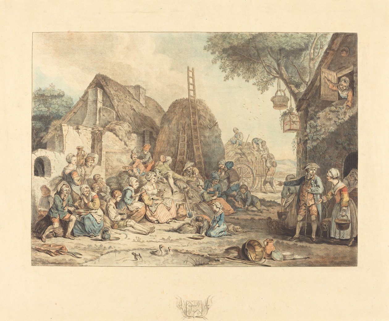 收割者的午餐，1774年。 作者 让·弗朗索瓦·詹尼特
