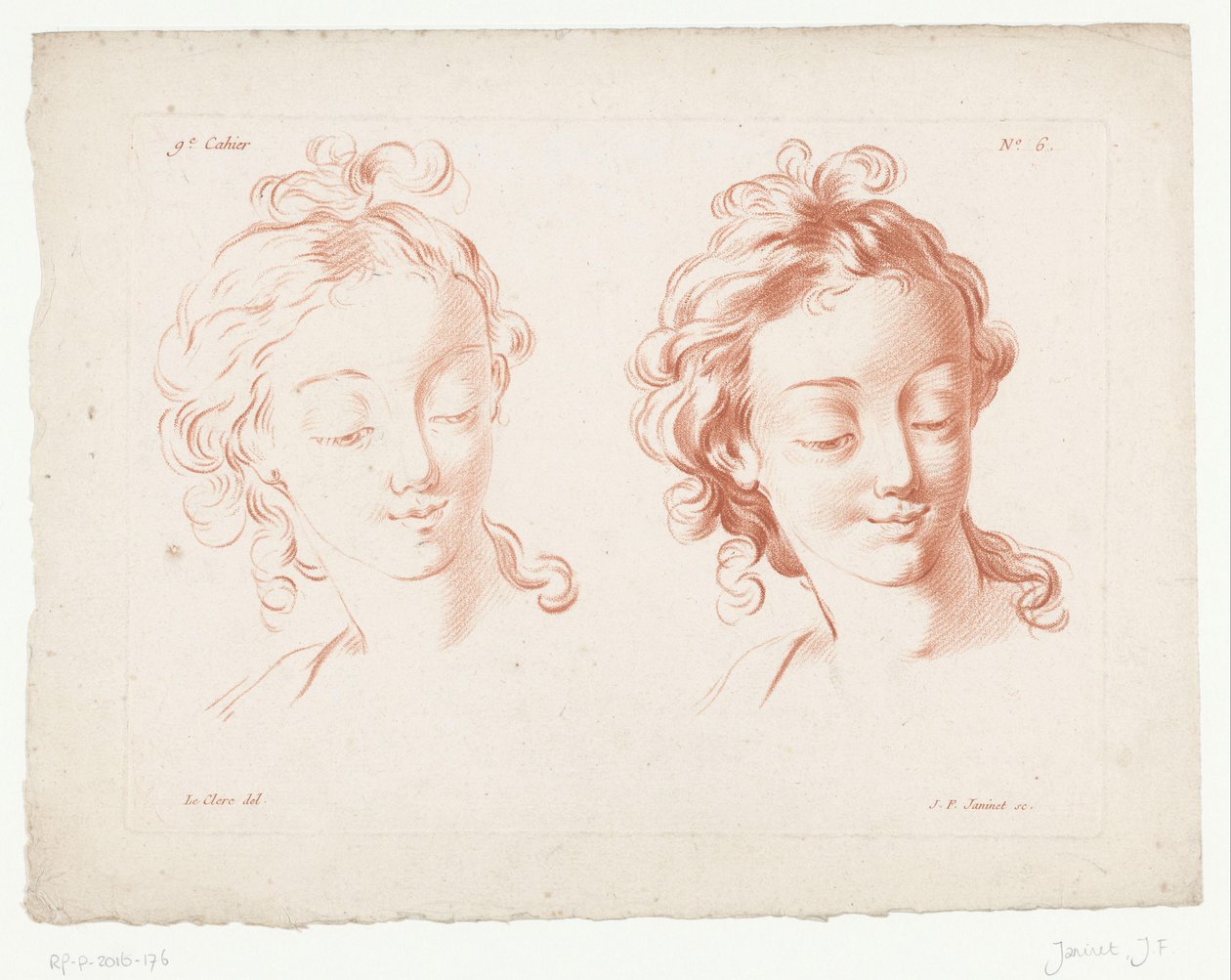两个女人的头
人体部分构图（系列名称）
IXth Cahier de Principes du Dessin d