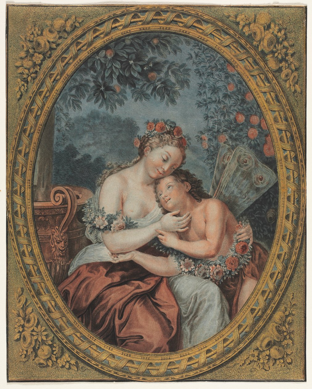 Zephyre和Flore，c。 1776年。 作者 让·弗朗索瓦·詹尼特